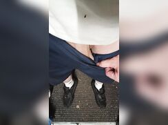 Boy Shows His Horny Juice Leaking Dick