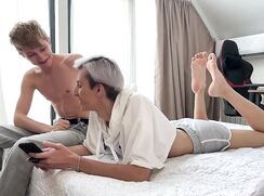 Ethan Lestray - My stepfather caught us giving a blowjob