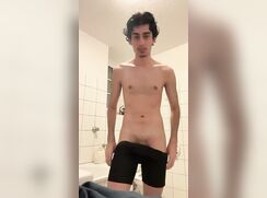 Exposed teen stripping