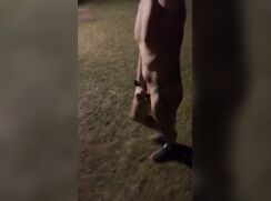 Naked Park Walk At Night