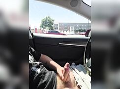 Jerking Fat Cock In Parking Lot