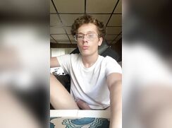 cute nerdy showing big cock
