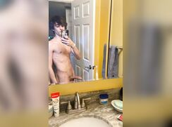 Hot twink big dick jerking