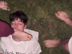 Licking toes and feet