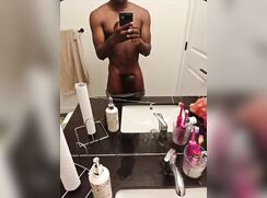 Hot black guy having fun