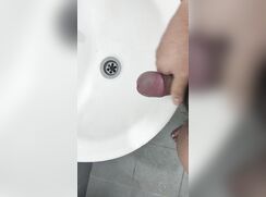 Young boy unload his cum in toilet