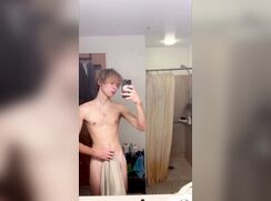 cute long cocl dude blonde miles shower hot clip