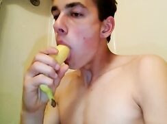 Twink loves bananas