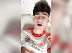 Guy with nice abs and BIG DICK jerks-off