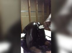 Black slave gets his ass pounded