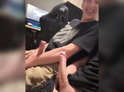 1 Straight teen and his suspect friend show their piicks on Cam for girl