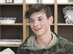 a 19 years old Czech twink at a porn casting