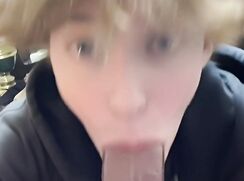 blonde teen sucks big cock audio