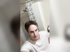 cute before shower striping big uncut cock