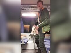 Twink Jerking On Train