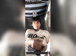 straight chinese boy baited to cum on webcam