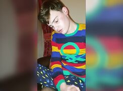 Russian twink plays with older friend