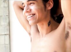 Long Haired Teen With Braces Jerks Big Uncut Cock