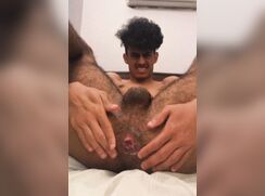 Saudi Arab Muslim teen boy gapes his hole