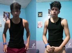 Jeune latino se branle et jouis Tik Tok