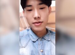 College boy chats and jerks off for a girl