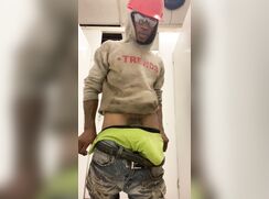 Black boy worker baited