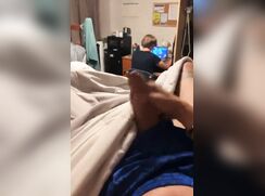 Jerking off while my roommate is gaming