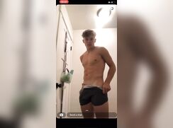 Horny sexy twink jerking baited
