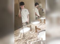 Uncut Twink Exposed In Public Toilet (no sound)