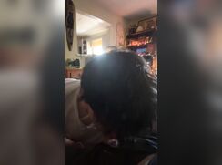 Cute Latino boy sucks big dick