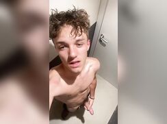 Cute twink jerking Italian