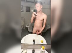 Twink jerking Italian