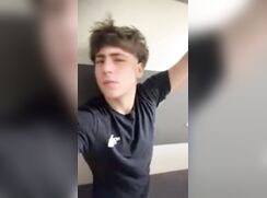 White boy strokes dick twink porn