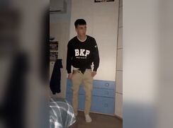 Italian guy almost caught naked