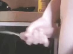 slowmo of first cum on cam