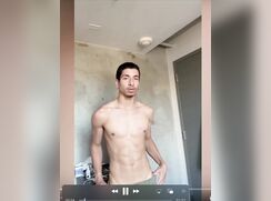 Uncut Latino Boy showing off in college dorm