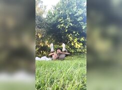 Cody in the garden