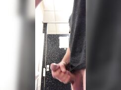 Solo Public Toilet Jerk & Cum