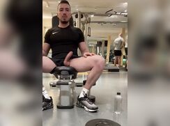 Jock Cock Exposed In Public Gym
