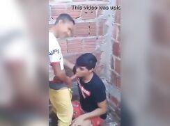 Latinos Outdoor BJ Caught By Hidden Camera