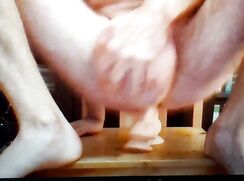 Saline and double penetration with dildo