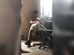 Teen latin boxer plays punching his hard cock