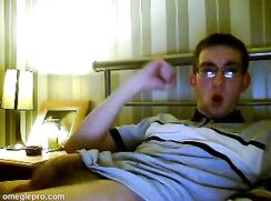 Hung Geek Jerk & Cum