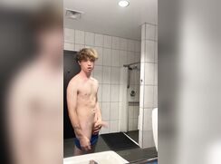 cute dude selfie baiting his hook cock
