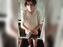 Skinny twink with glasses...