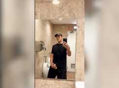 Jerking-off in a public restroom