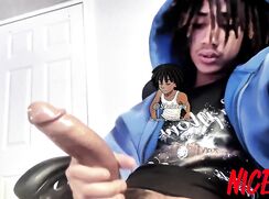 SHELUVRAF CUMMING N BEATING HIS BIG PRETTY DICK