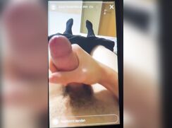 Aaron stroking his dick