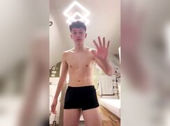 18yo big dick russian takes a shower and cums