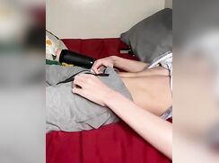 Boy pumps a load of cum into his fleshlight before bedtime